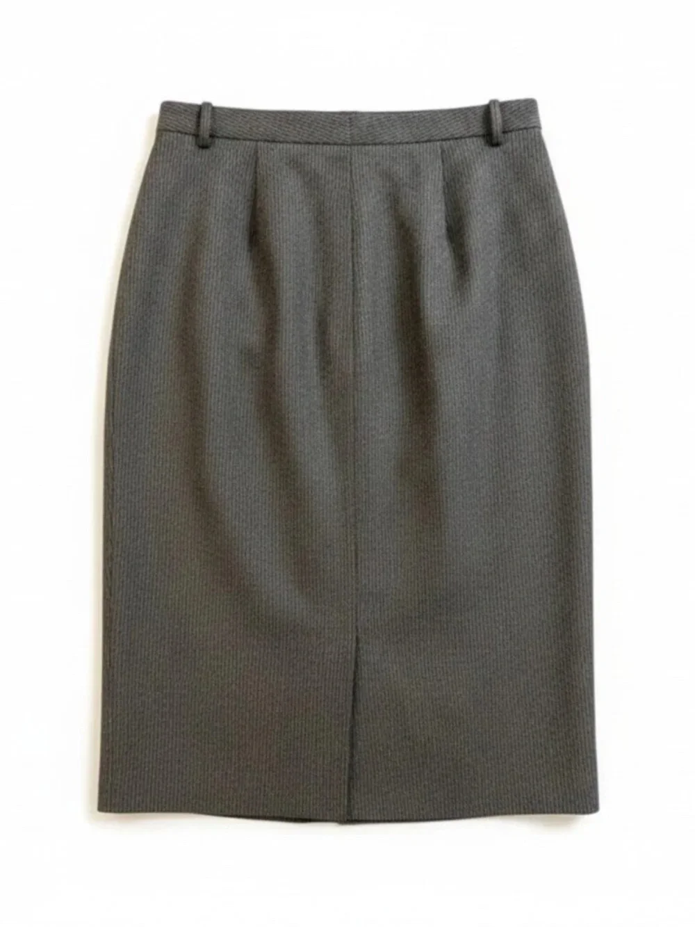 NWT Theory Midi Trouser Skirt Charcoal Flannel Pinstripe Front Pleat Sz 12 $345 - Picture 3 of 4